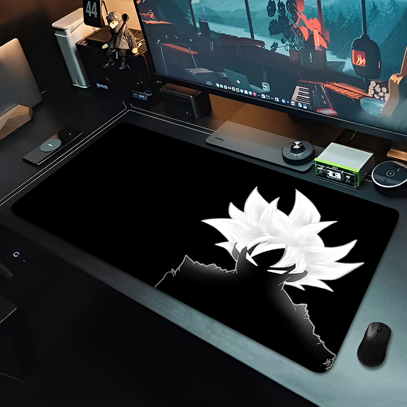 Desk Setup Cozy - Mouse Pad Grande DBZ Black Anime