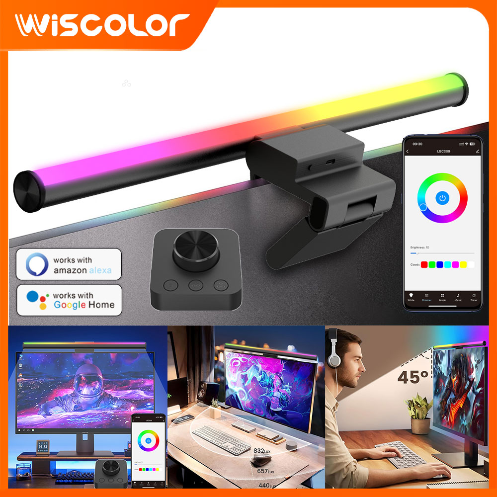Desk Setup For Gaming - Luminária de Tela LED para Monitor,