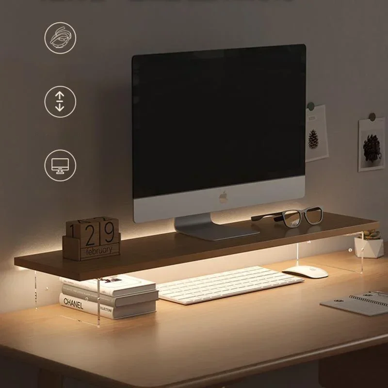 L Shaped Desk Setup - Monitor de computador mesa baixa escritório