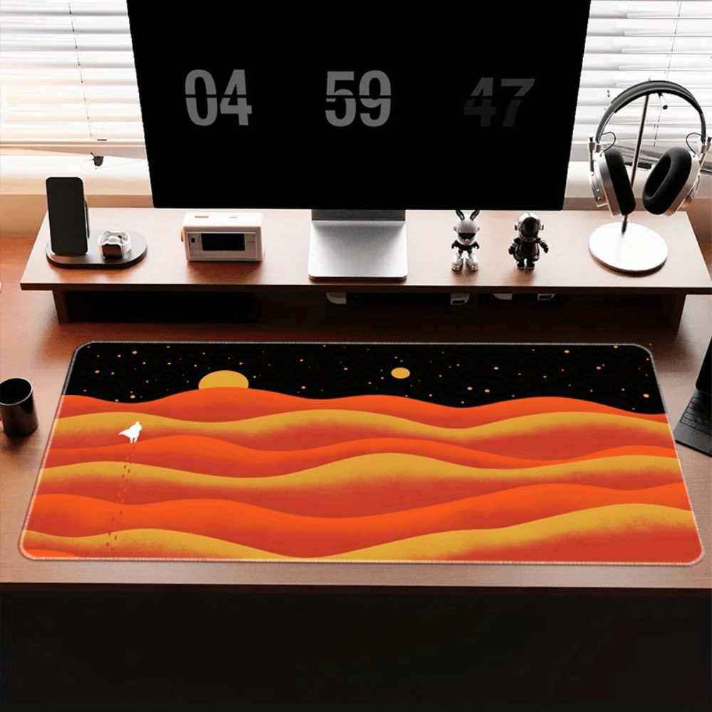 Yellow Desk Setup - Mousepad Antiderrapante para Jogos, com Design