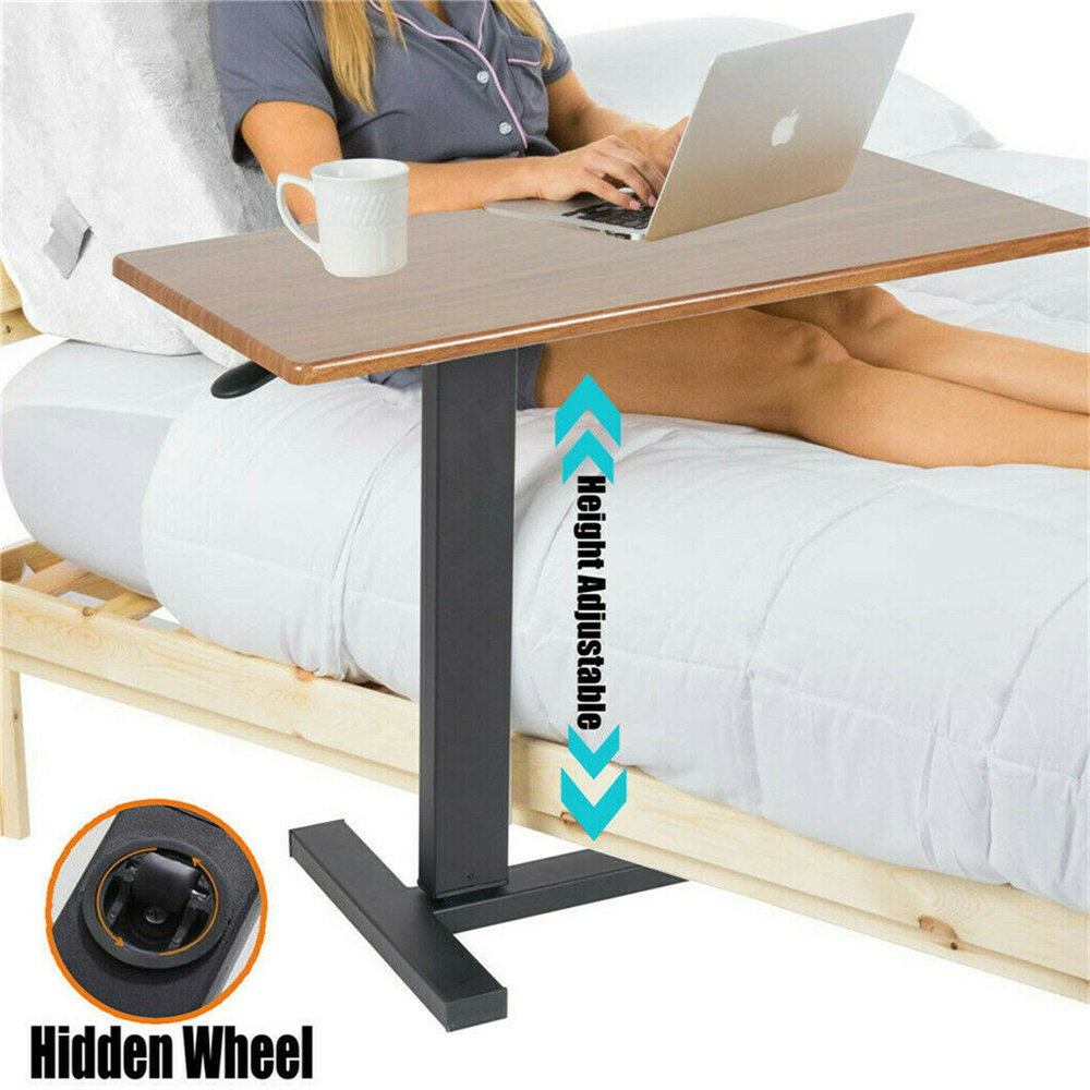 Desk Setup Wood - Grande rolamento overbed mesa portátil altura