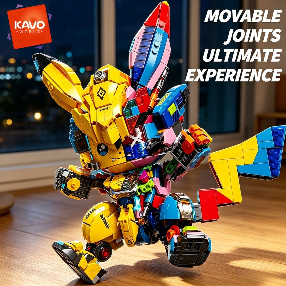 Yellow Desk Setup - KAVOWORLD 1505PCS Kit de Blocos de