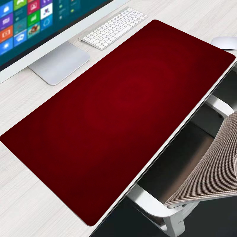 Desk Setup Mat - Mouse Pad Vermelho para Escritório, Tapete