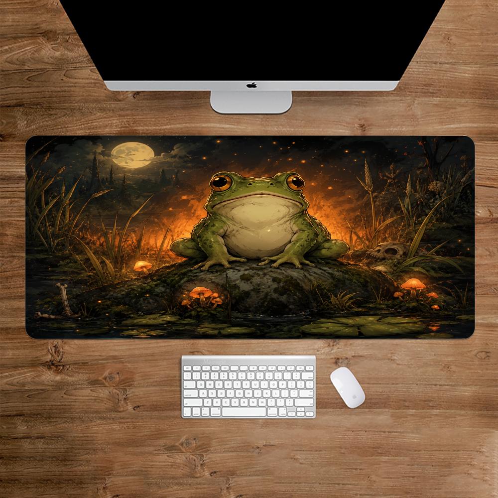 Desk Setup Gaming And Work - Mouse Pad Grande Enchanted Frog para