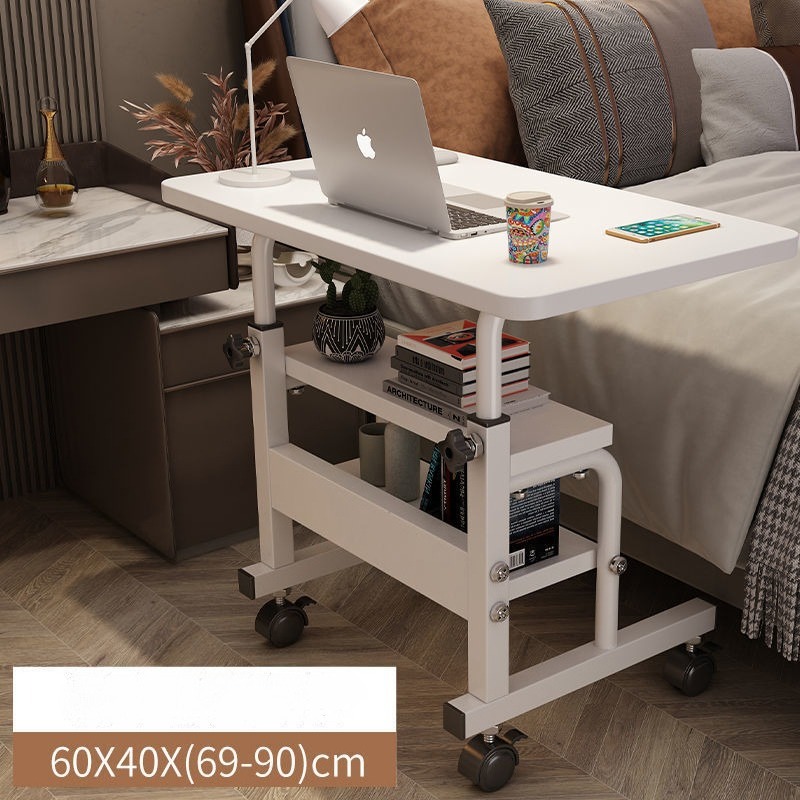 Mesa pequena móvel, mesa de ca - Desk Setup Wood avaliação e preço