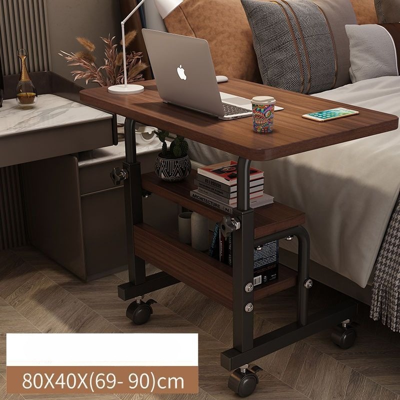 Mesa pequena móvel, mesa de ca - Desk Setup Wood avaliação e preço