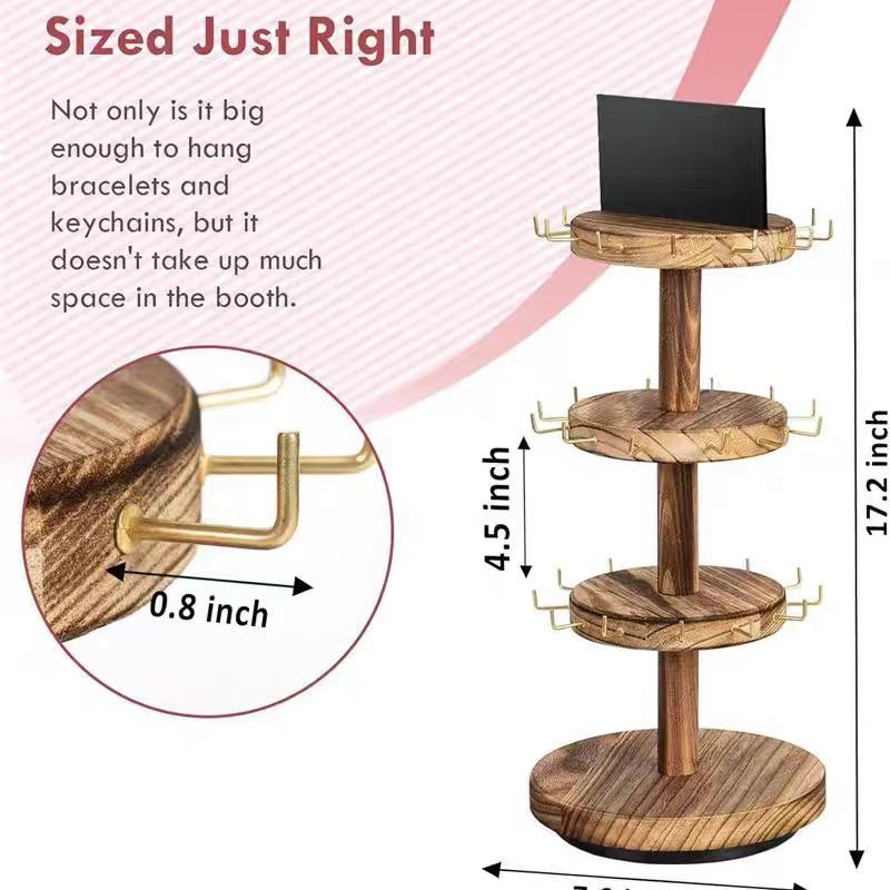 Novo rack de exibição de jóias - Desk Setup Wood avaliação e preço