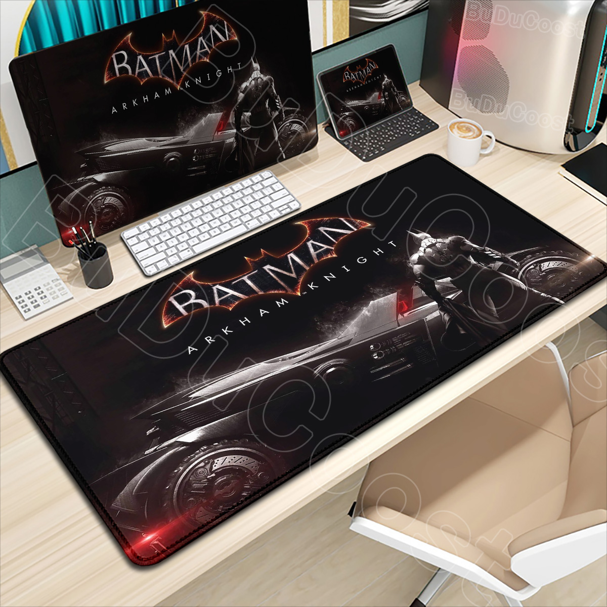 B-batman mouse pad hd grande j - Desk Setup Cozy avaliação e preço