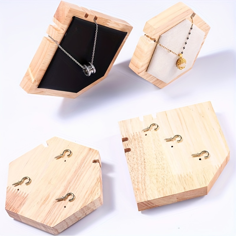 Suporte de Exibição de Joias e - Desk Setup Wood avaliação e preço