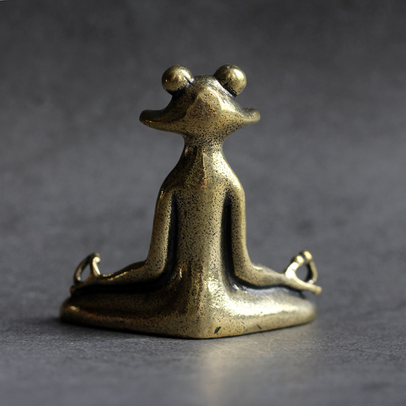 1pc retro bronze meditar zen s - Desk Setup Retro avaliação e preço