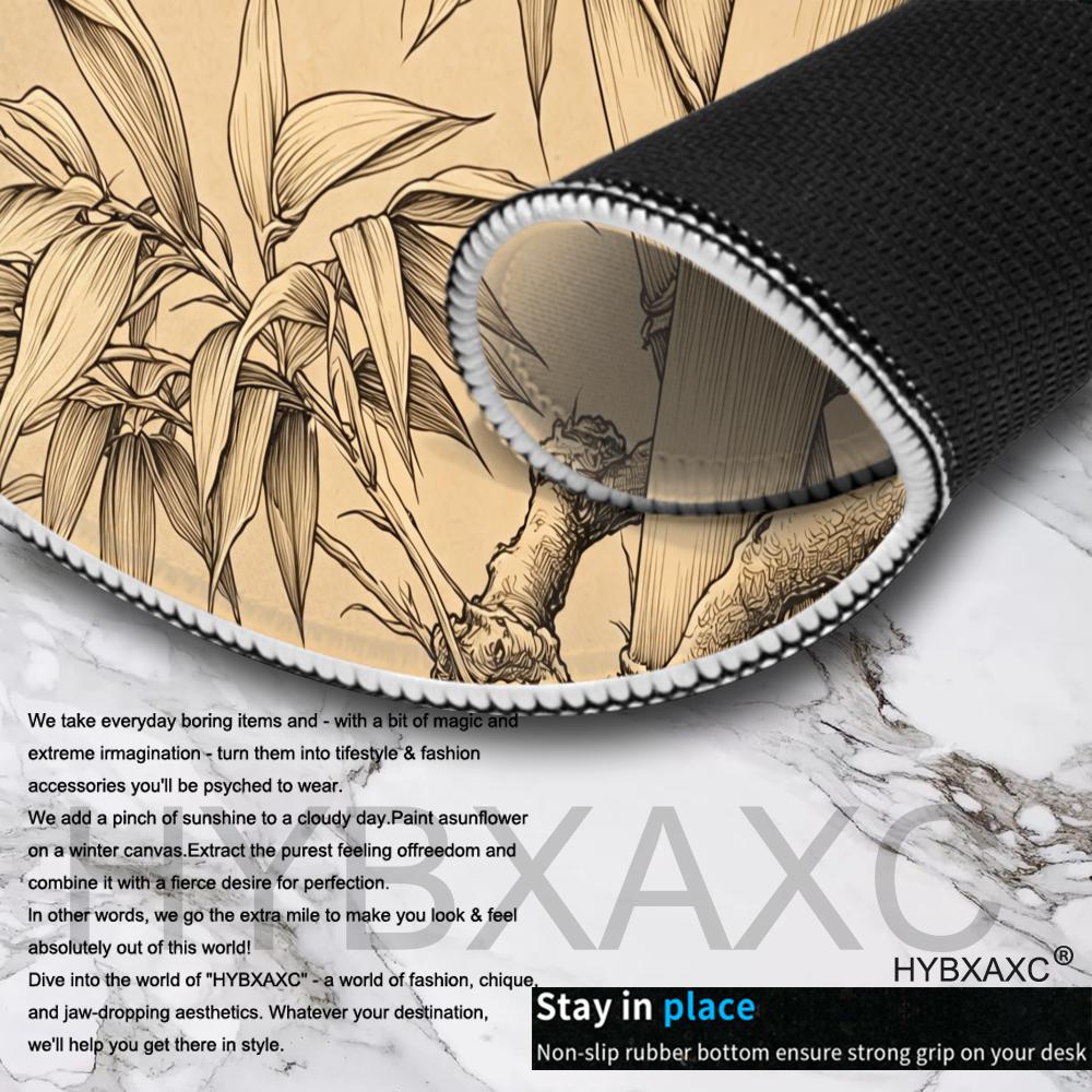 Mouse Pad de Bambu HYBXAXC com - Desk Setup Beige avaliação e preço