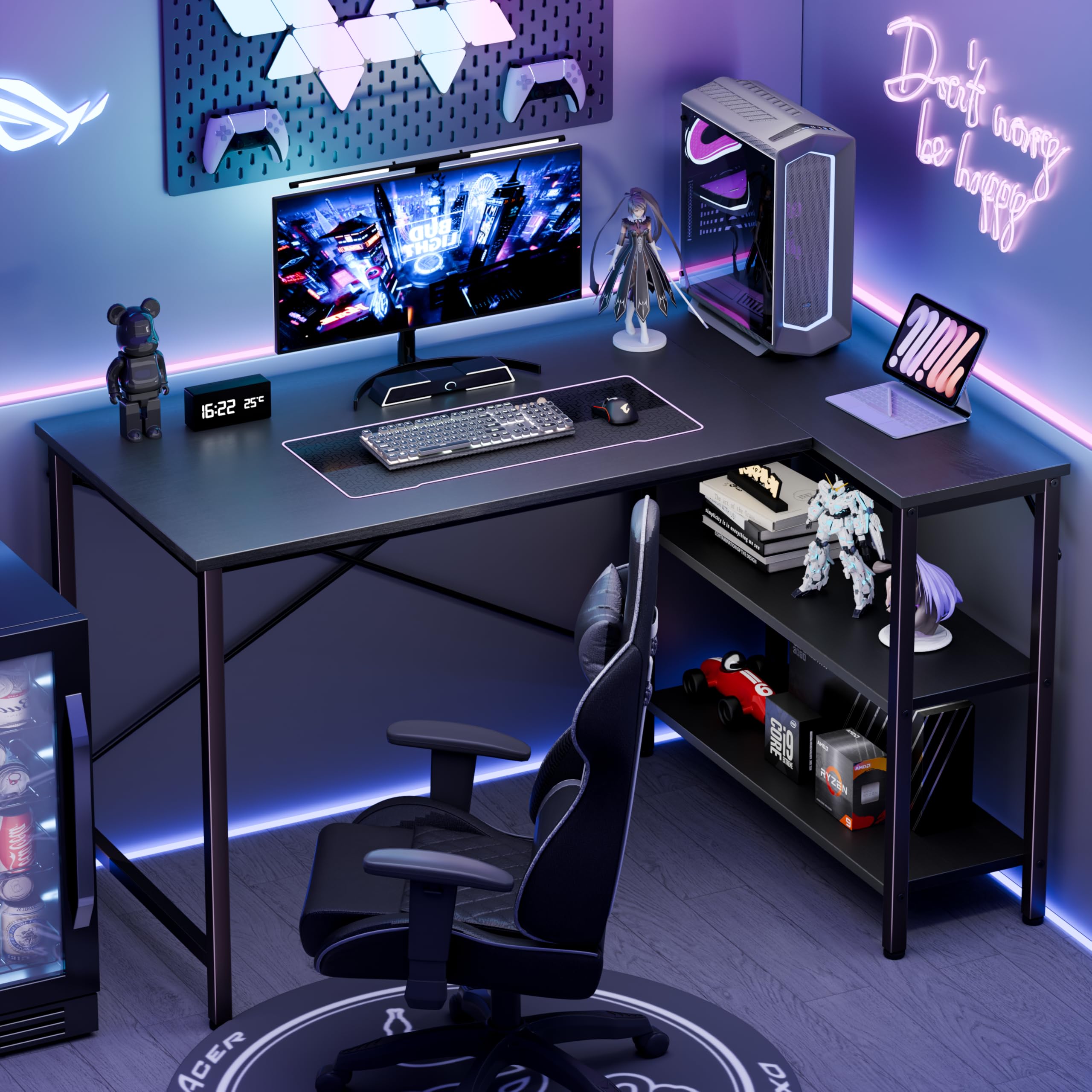 JHK Mesa em forma de L Mesa de - L Shaped Desk Setup avaliação e preço