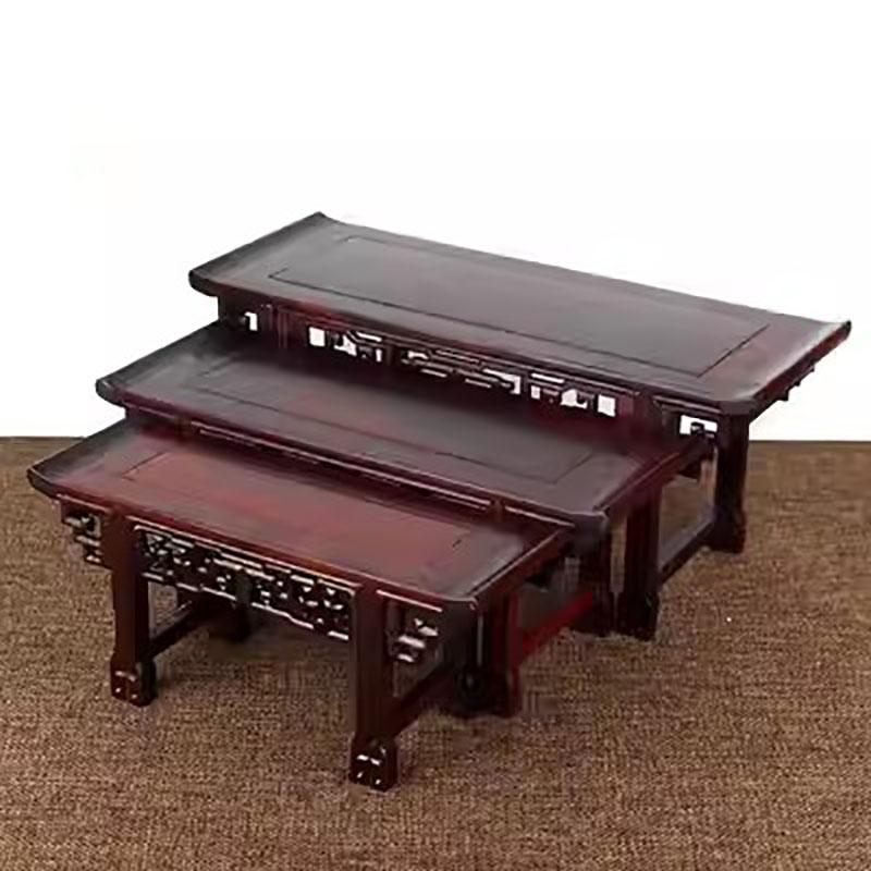 Mesa pequena de Buda em mogno, - Desk Setup Wood avaliação e preço