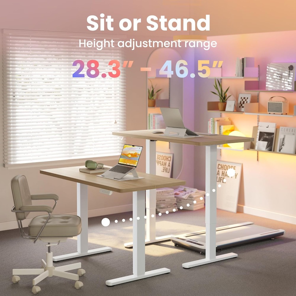 Mesa Elétrica Pequena Ajustáve - L Shaped Desk Setup avaliação e preço