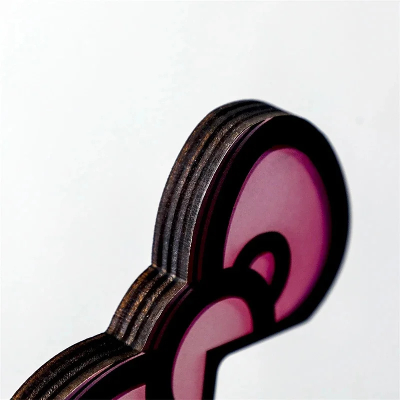 Kawaii rosa acrílico arco moni - Desk Setup Wood avaliação e preço