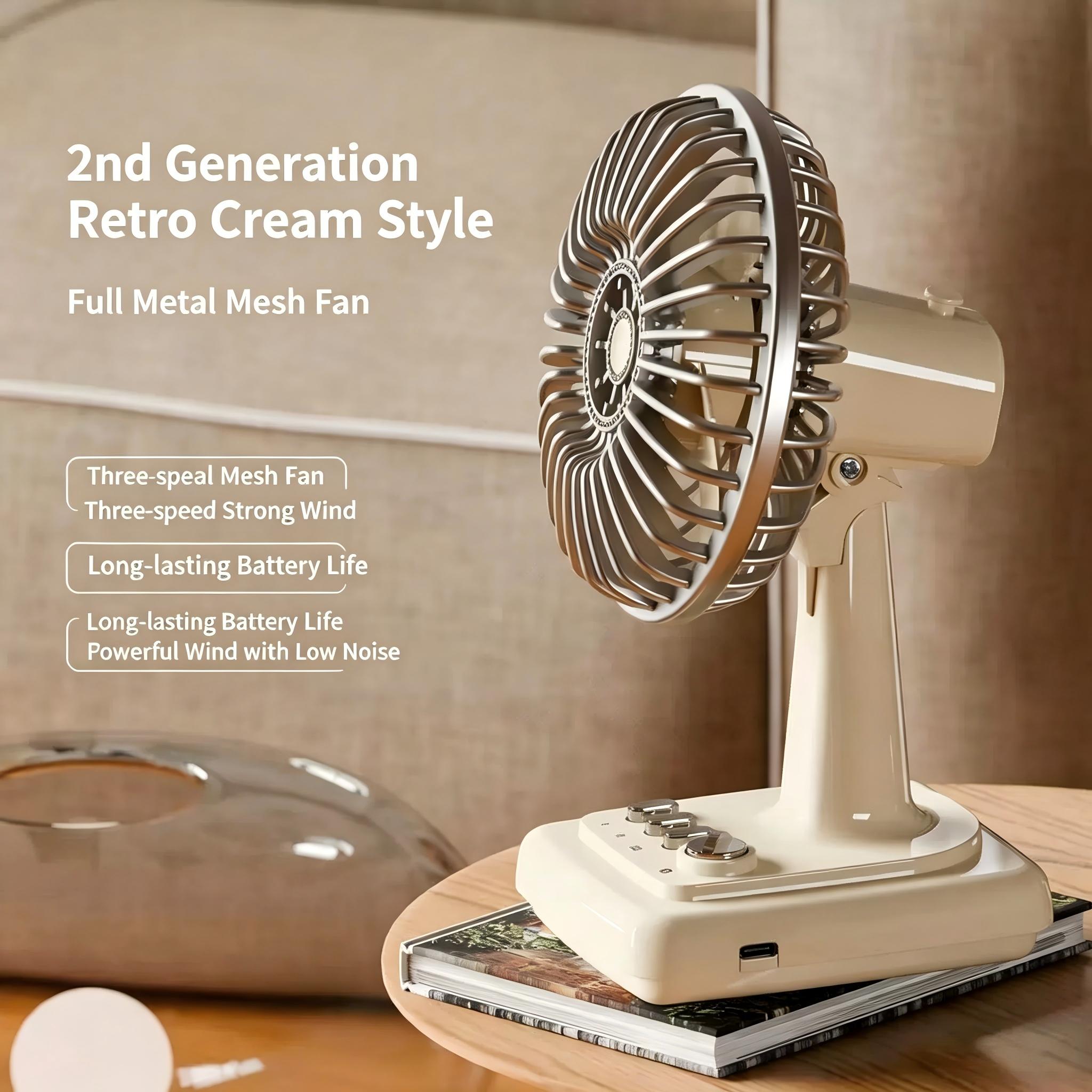 Ventilador de Mesa Retrô em Li - Desk Setup Retro avaliação e preço