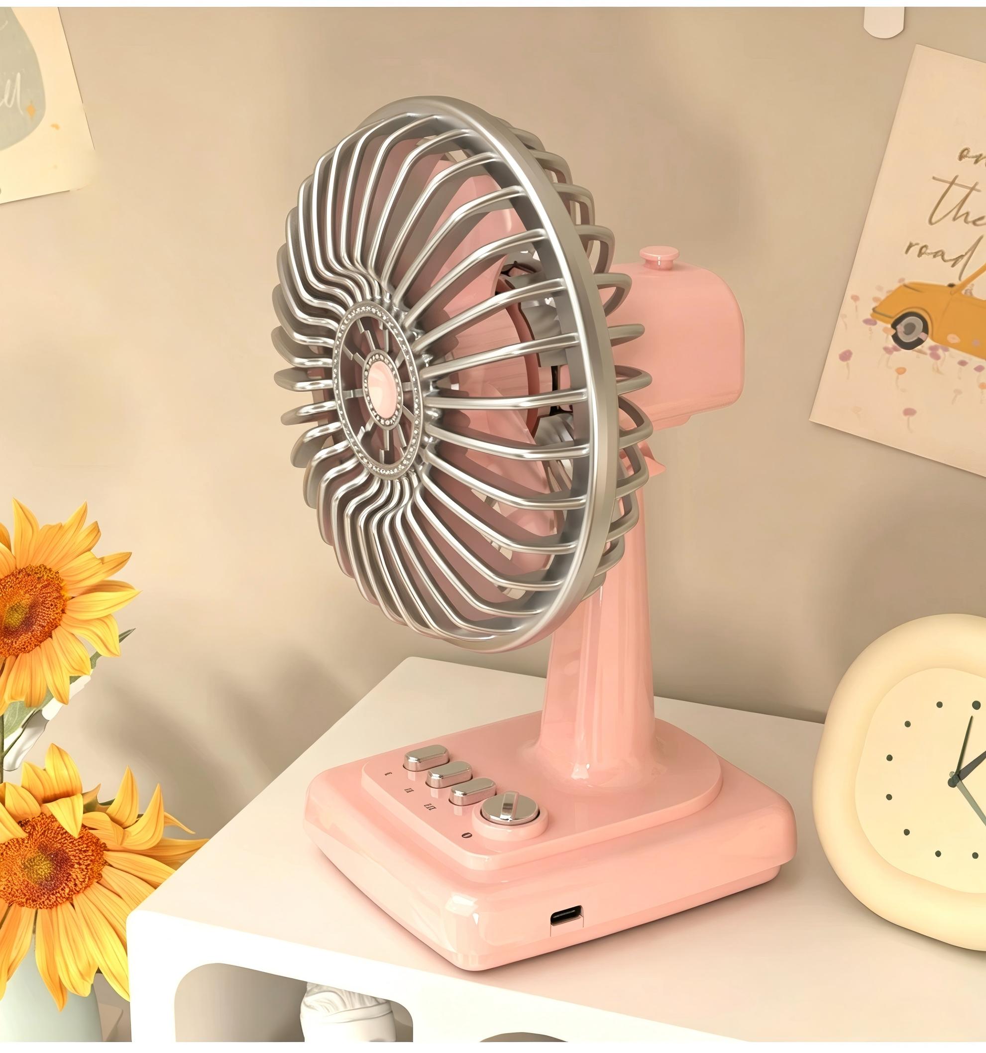 Ventilador de Mesa Retrô em Li - Desk Setup Retro avaliação e preço