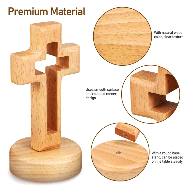 Crucifixo de Madeira para Mesa - Desk Setup Wood avaliação e preço