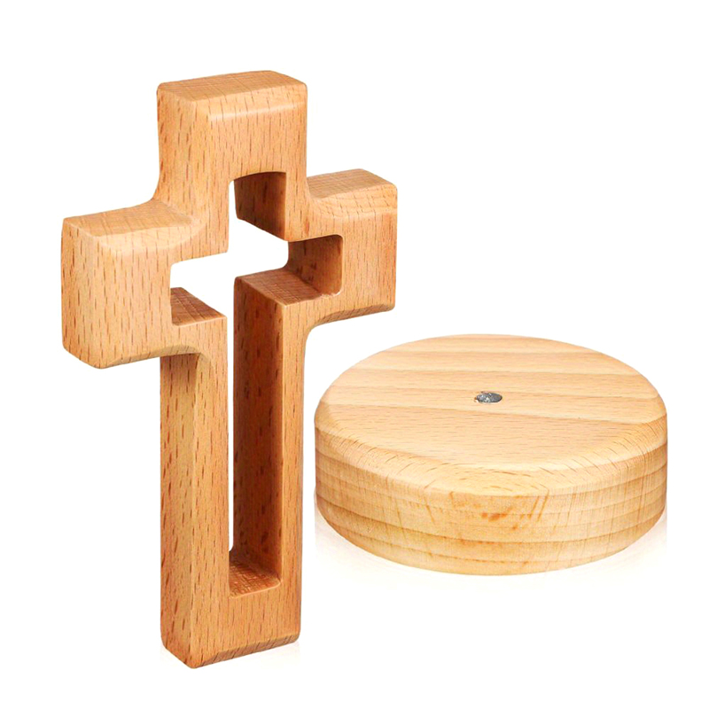 Crucifixo de Madeira para Mesa - Desk Setup Wood avaliação e preço