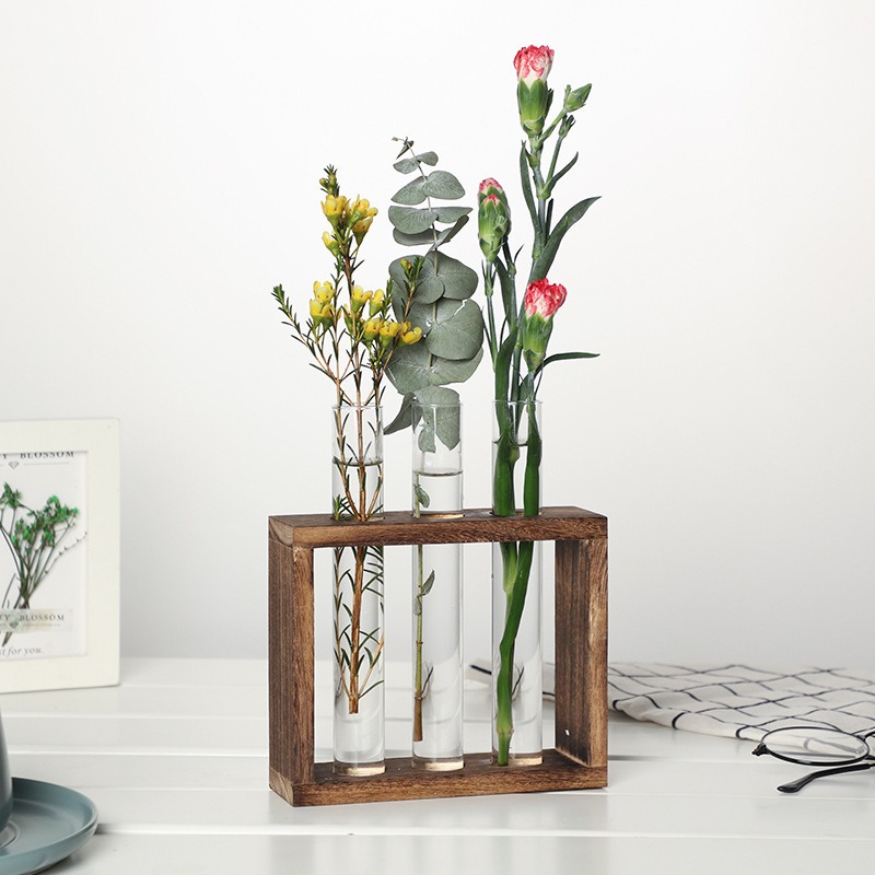 Plantador hidropônico de vidro - Desk Setup Wood avaliação e preço