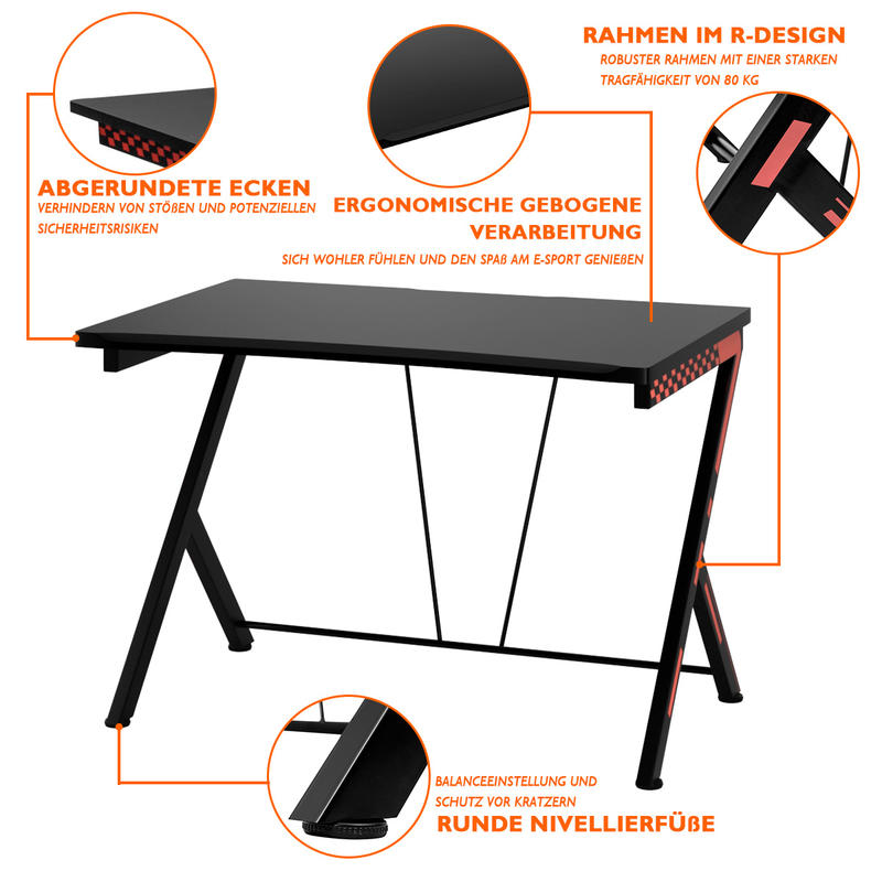 Mesa de computador ergonômica  - L Shaped Desk Setup avaliação e preço