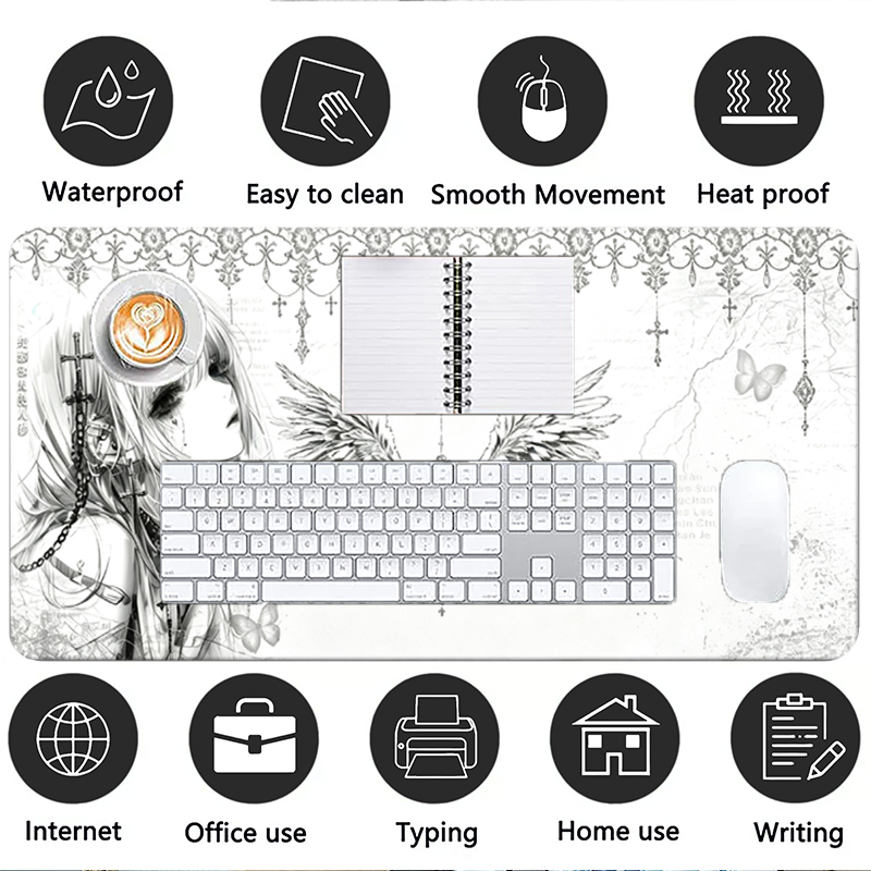 Mousepad de Couro Preto e Bran - Desk Setup Mat avaliação e preço