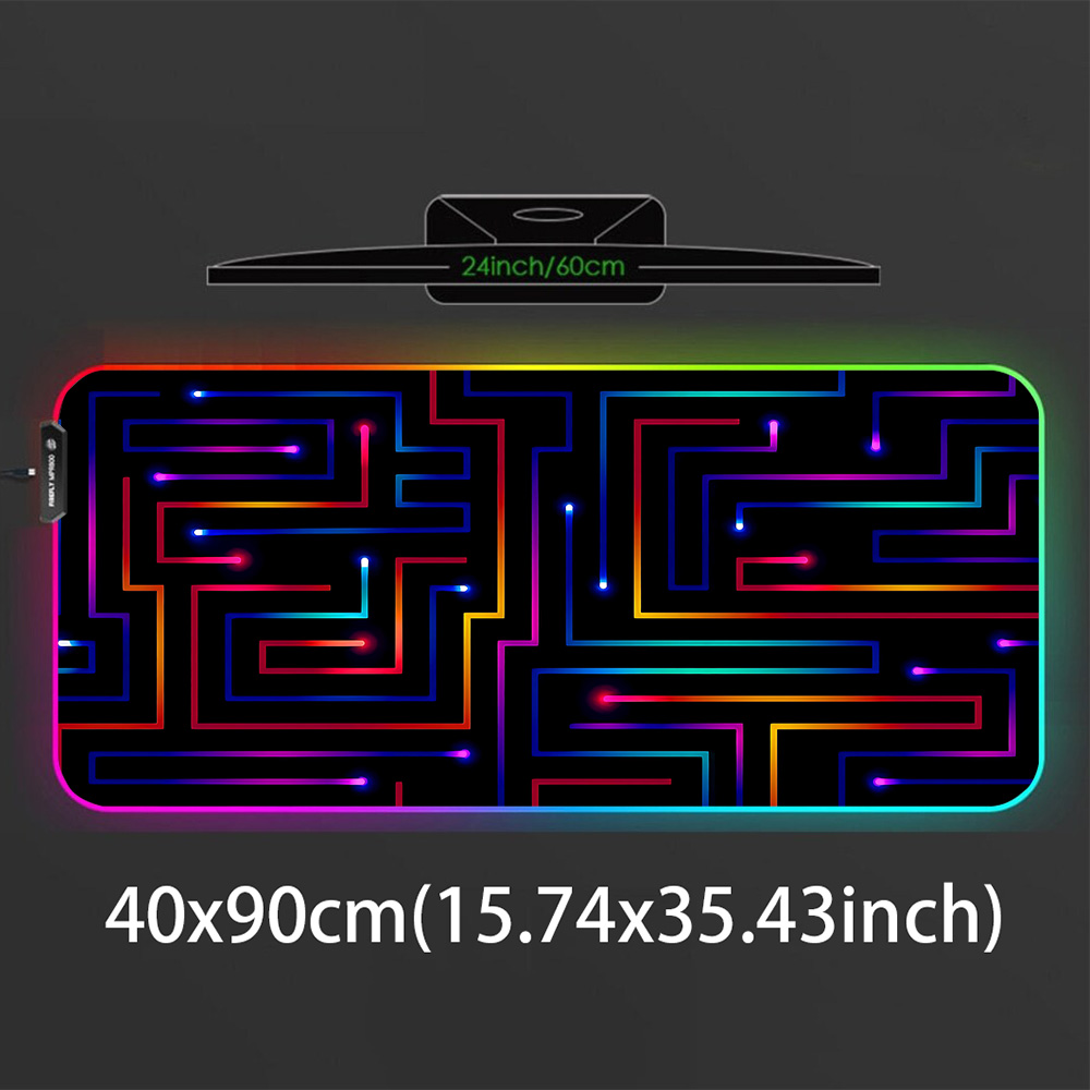 Mouse Pad XXL 900x400 Neon Cir - Desk Setup For Gaming avaliação e preço