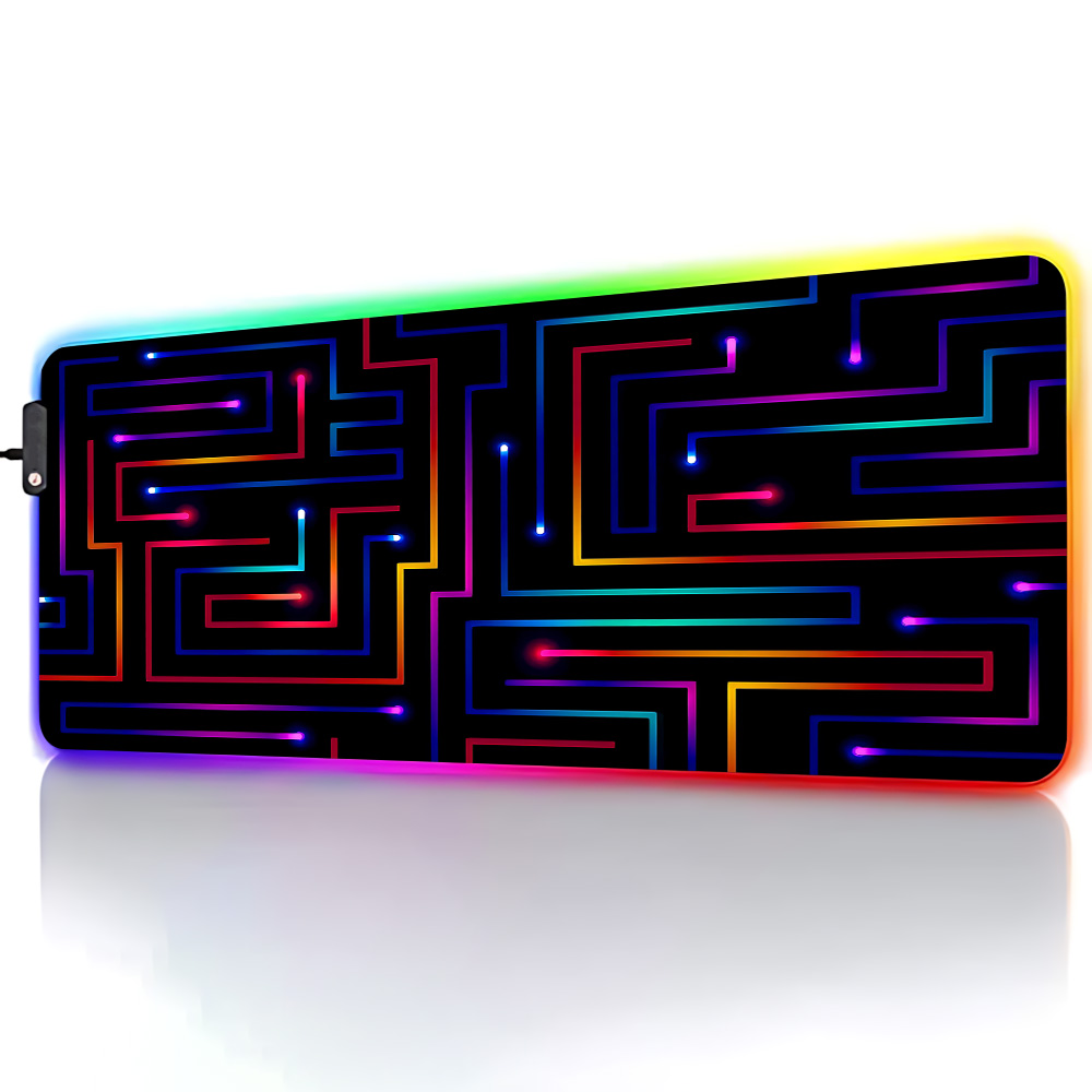 Mouse Pad XXL 900x400 Neon Cir - Desk Setup For Gaming avaliação e preço